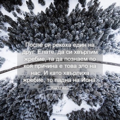 Picture 05 - Йона 1:7 BULG - После си рекоха един на - Bible Verse Picture