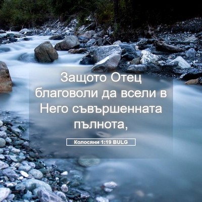 Picture 05 - Колосяни 1:19 BULG - Защото Отец благоволи да - Bible Verse Picture