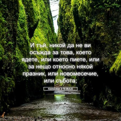 Picture 05 - Колосяни 2:16 BULG - И тъй, никой да не ви осъжда - Bible Verse Picture