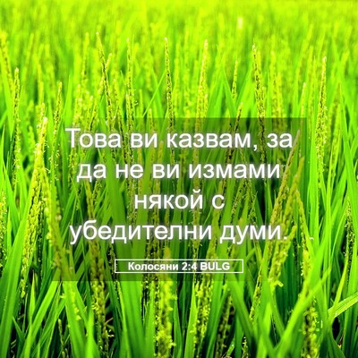 Picture 05 - Колосяни 2:4 BULG - Това ви казвам, за да не ви - Bible Verse Picture