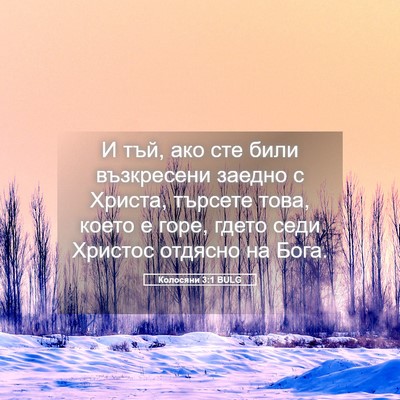 Picture 05 - Колосяни 3:1 BULG - И тъй, ако сте били - Bible Verse Picture
