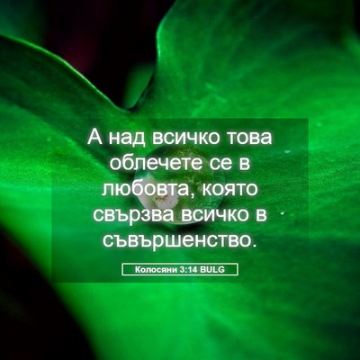 Picture 05 - Колосяни 3:14 BULG - А над всичко това облечете - Bible Verse Picture