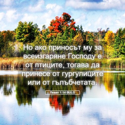 Picture 05 - Левит 1:14 BULG - Но ако приносът му за - Bible Verse Picture
