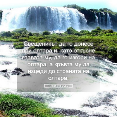 Picture 05 - Левит 1:15 BULG - Свещеникът да го донесе - Bible Verse Picture
