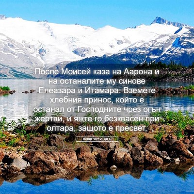 Picture 05 - Левит 10:12 BULG - После Моисей каза на - Bible Verse Picture