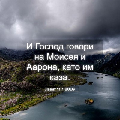 Picture 05 - Левит 11:1 BULG - И Господ говори на Моисея и - Bible Verse Picture