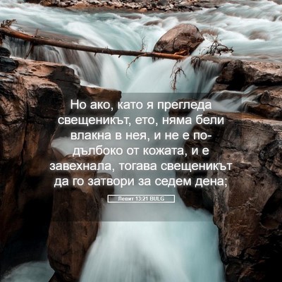 Picture 05 - Левит 13:21 BULG - Но ако, като я прегледа - Bible Verse Picture