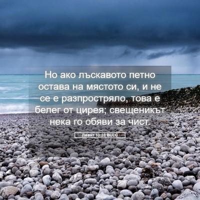 Picture 05 - Левит 13:23 BULG - Но ако лъскавото петно - Bible Verse Picture