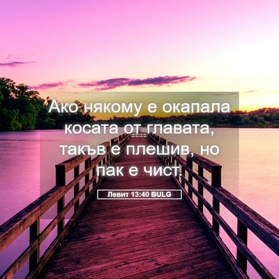 Picture 05 - Левит 13:40 BULG - Ако някому е окапала - Bible Verse Picture