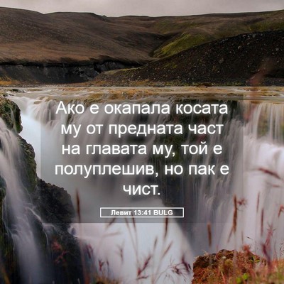 Picture 05 - Левит 13:41 BULG - Ако е окапала косата му от - Bible Verse Picture