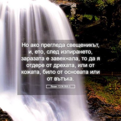 Picture 05 - Левит 13:56 BULG - Но ако прегледа - Bible Verse Picture
