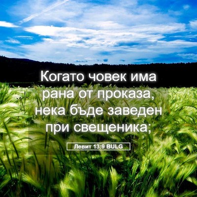 Picture 05 - Левит 13:9 BULG - Когато човек има рана от - Bible Verse Picture