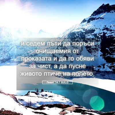Picture 05 - Левит 14:7 BULG - и седем пъти да поръси - Bible Verse Picture
