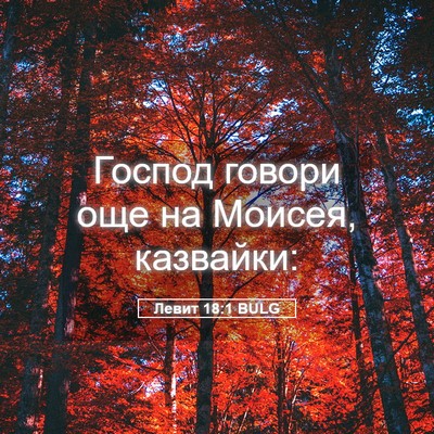 Picture 05 - Левит 18:1 BULG - Господ говори още на - Bible Verse Picture
