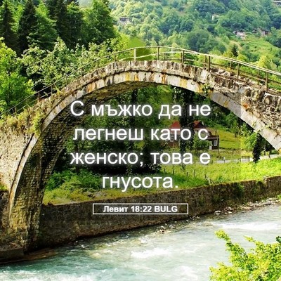 Picture 05 - Левит 18:22 BULG - С мъжко да не легнеш като с - Bible Verse Picture