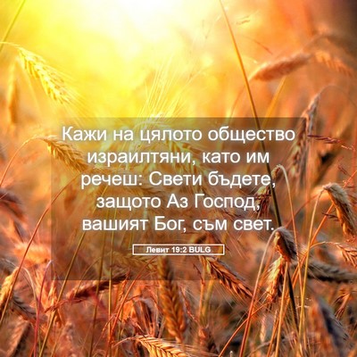 Picture 05 - Левит 19:2 BULG - Кажи на цялото общество - Bible Verse Picture
