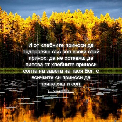Picture 05 - Левит 2:13 BULG - И от хлебните приноси да - Bible Verse Picture
