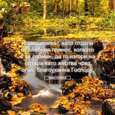Picture 05 - Левит 2:9 BULG - И свещеникът, като отдели - Bible Verse Picture