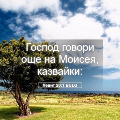 Picture 05 - Левит 20:1 BULG - Господ говори още на - Bible Verse Picture