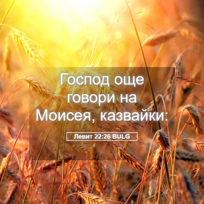 Picture 05 - Левит 22:26 BULG - Господ още говори на - Bible Verse Picture