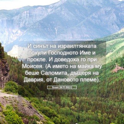Picture 05 - Левит 24:11 BULG - И синът на израилтянката - Bible Verse Picture