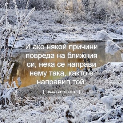 Picture 05 - Левит 24:19 BULG - И ако някой причини - Bible Verse Picture
