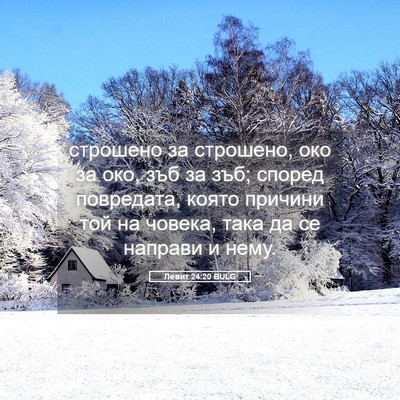 Picture 05 - Левит 24:20 BULG - строшено за строшено, око - Bible Verse Picture