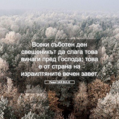 Picture 05 - Левит 24:8 BULG - Всеки съботен ден - Bible Verse Picture