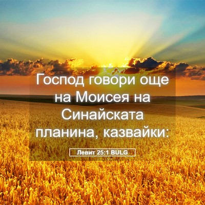 Picture 05 - Левит 25:1 BULG - Господ говори още на - Bible Verse Picture