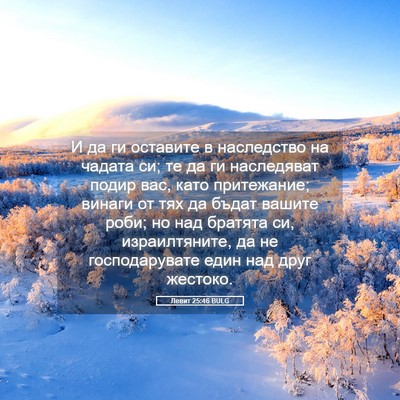 Picture 05 - Левит 25:46 BULG - И да ги оставите в - Bible Verse Picture