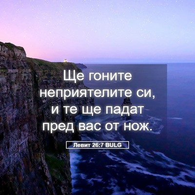 Picture 05 - Левит 26:7 BULG - Ще гоните неприятелите си, - Bible Verse Picture