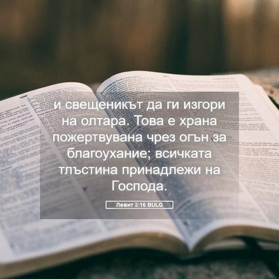 Picture 05 - Левит 3:16 BULG - и свещеникът да ги изгори - Bible Verse Picture