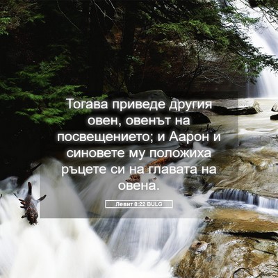 Picture 05 - Левит 8:22 BULG - Тогава приведе другия - Bible Verse Picture