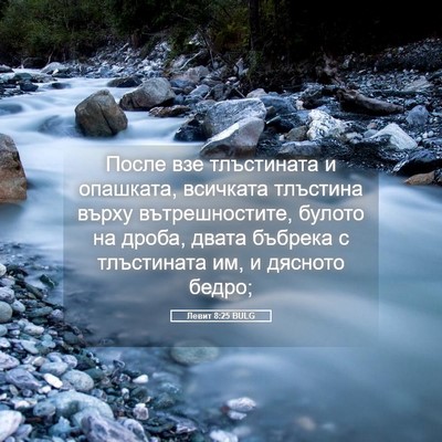 Picture 05 - Левит 8:25 BULG - После взе тлъстината и - Bible Verse Picture