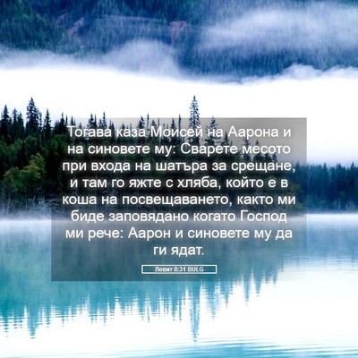 Picture 05 - Левит 8:31 BULG - Тогава каза Моисей на - Bible Verse Picture
