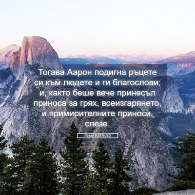 Picture 05 - Левит 9:22 BULG - Тогава Аарон подигна - Bible Verse Picture