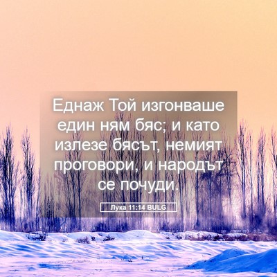 Picture 05 - Лука 11:14 BULG - Еднаж Той изгонваше един - Bible Verse Picture