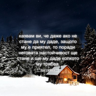 Picture 05 - Лука 11:8 BULG - казвам ви, че даже ако не - Bible Verse Picture