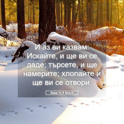 Picture 05 - Лука 11:9 BULG - И аз ви казвам: Искайте, и - Bible Verse Picture