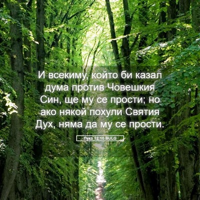Picture 05 - Лука 12:10 BULG - И всекиму, който би казал - Bible Verse Picture
