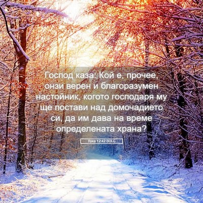 Picture 05 - Лука 12:42 BULG - Господ каза: Кой е, прочее, - Bible Verse Picture