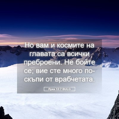 Picture 05 - Лука 12:7 BULG - Но вам и космите на главата - Bible Verse Picture