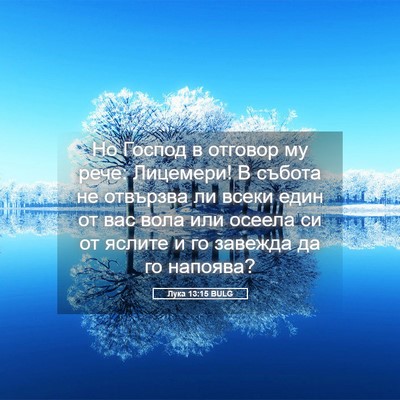 Picture 05 - Лука 13:15 BULG - Но Господ в отговор му - Bible Verse Picture