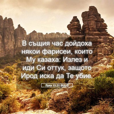 Picture 05 - Лука 13:31 BULG - В същия час дойдоха някои - Bible Verse Picture