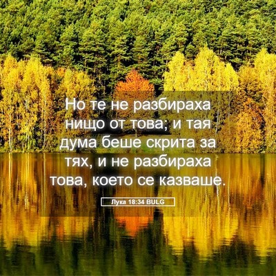 Picture 05 - Лука 18:34 BULG - Но те не разбираха нищо от - Bible Verse Picture