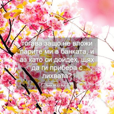 Picture 05 - Лука 19:23 BULG - тогава защо не вложи - Bible Verse Picture