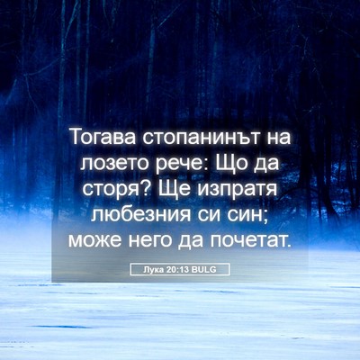 Picture 05 - Лука 20:13 BULG - Тогава стопанинът на - Bible Verse Picture