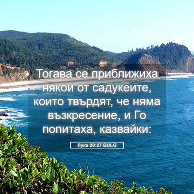 Picture 05 - Лука 20:27 BULG - Тогава се приближиха някои - Bible Verse Picture