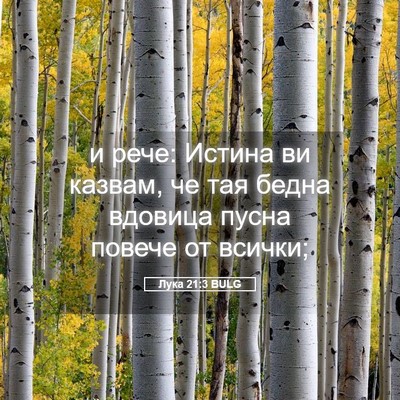 Picture 05 - Лука 21:3 BULG - и рече: Истина ви казвам, че - Bible Verse Picture