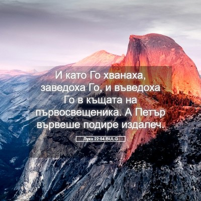 Picture 05 - Лука 22:54 BULG - И като Го хванаха, заведоха - Bible Verse Picture